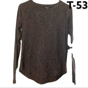 Simply Vera Vera Wang Sz XS Brown Top NWT